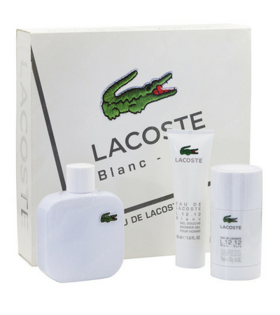 Lacoste Eau De Blanc for Men 3 Pcs Gift Set